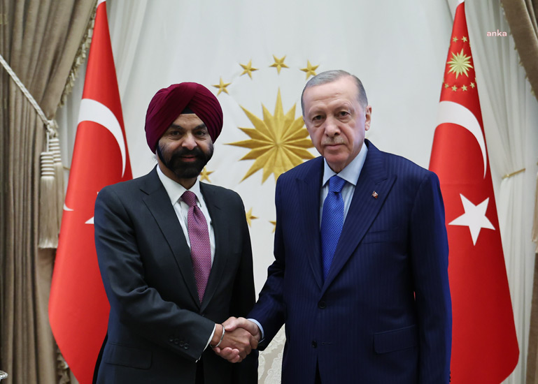 Cumhurbaşkanı Erdoğan, Dünya Bankası Başkanı Banga'yı kabul etti