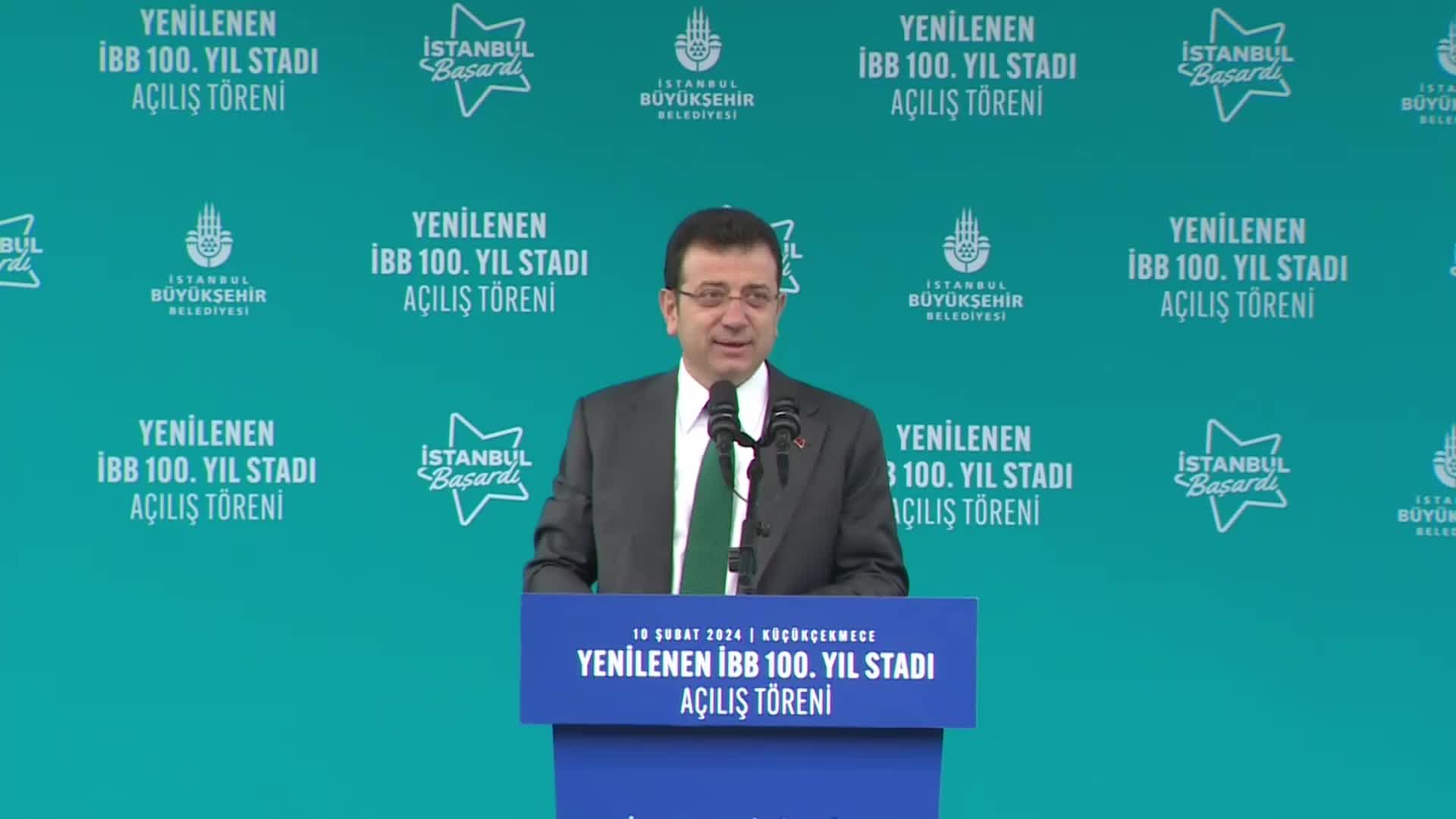 İBB 100. YIL STADI AÇILIŞINDA KONUŞAN İMAMOĞLU: “2019 SEÇİMLERİNİ KAYBEDENLER, MERTÇE KAYBETMEYİ BAŞARAMADI. DİLERİM BU DEFA BAŞARIRLAR"