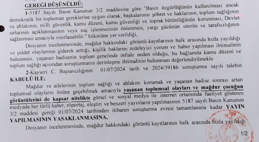 Kayseri’deki çocuk istismarı ile ilgili haberlere yayın yasağı getirildi