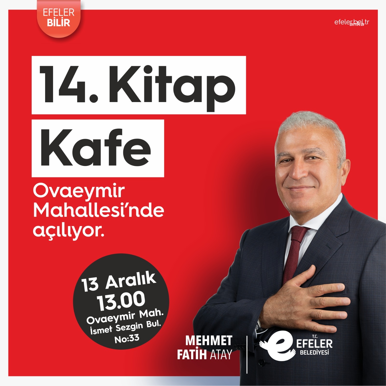 KİTAP KAFELER EFELER’İ DONATIYOR: 14’ÜNCÜSÜ OVAEYMİR’DE AÇILIYOR