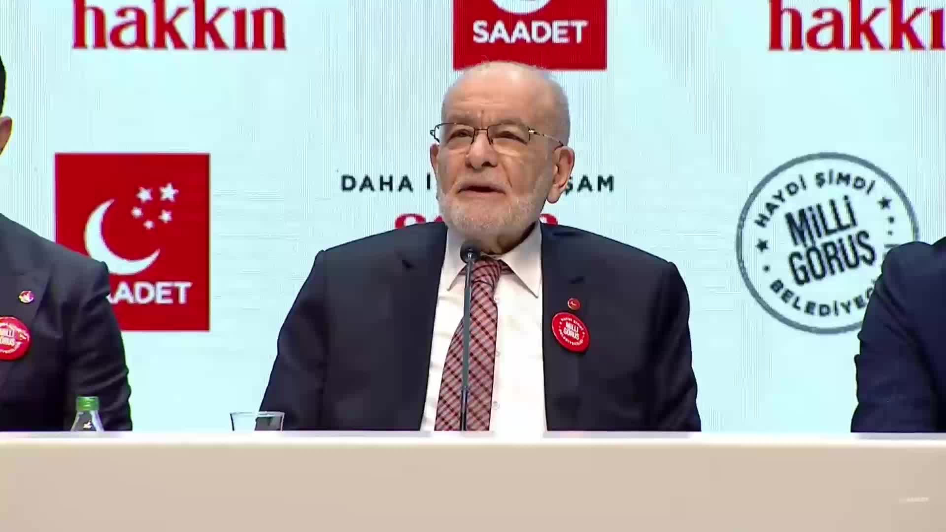 SAADET PARTİSİ, 339 BELEDİYE BAŞKAN ADAYINI AÇIKLADI...TEMEL KARAMOLLAOĞLU: “BELEDİYELERİMİZİN KAPISINDAN ARSIZ, HIRSIZ GİRMEYECEKTİR”