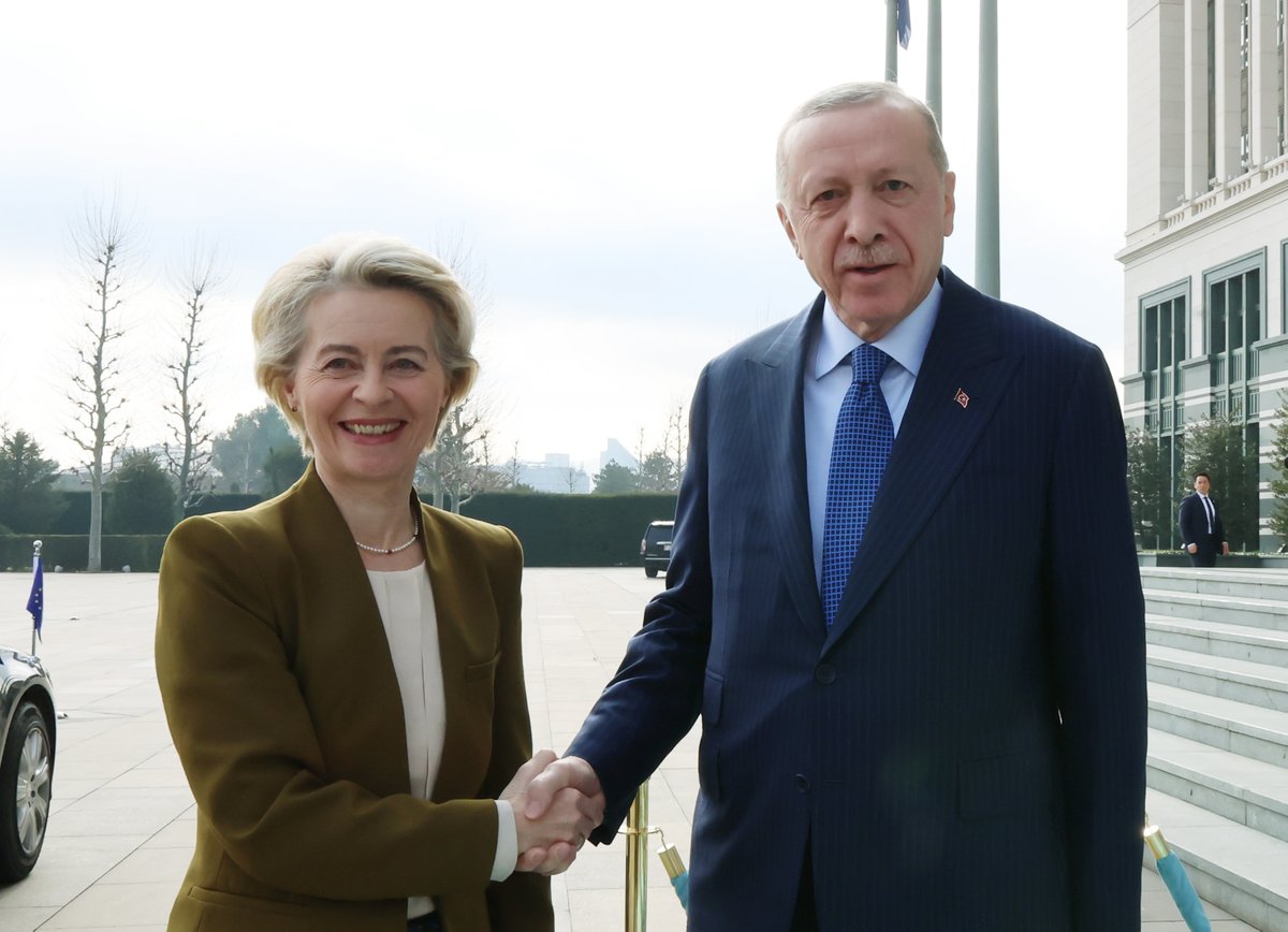 Erdoğan, AB Komisyonu Başkanı von der Leyen ile Bir Araya Geldi