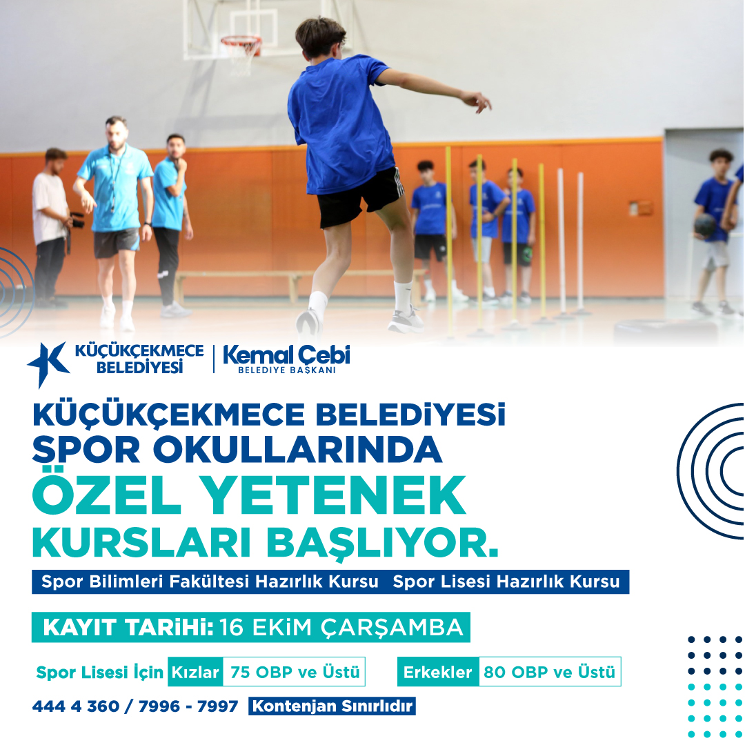 Küçükçekmece Belediyesi’nden Spor Okulları Özel Yetenek Kursları Kayıtları Başladı