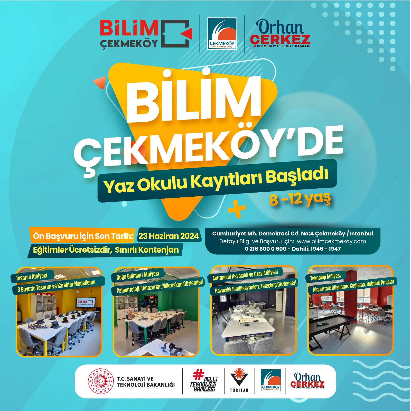 Çekmeköy Bilim Merkezi Yaz Okulu Kayıtları Başladı