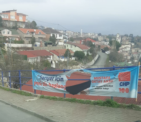 Sarıyer CHP Belediye Başkan Adayı Mustafa Oktay Aksu: ''Zaferimizin ayak seslerini duyanlar, afişlerimize saldırıyor''